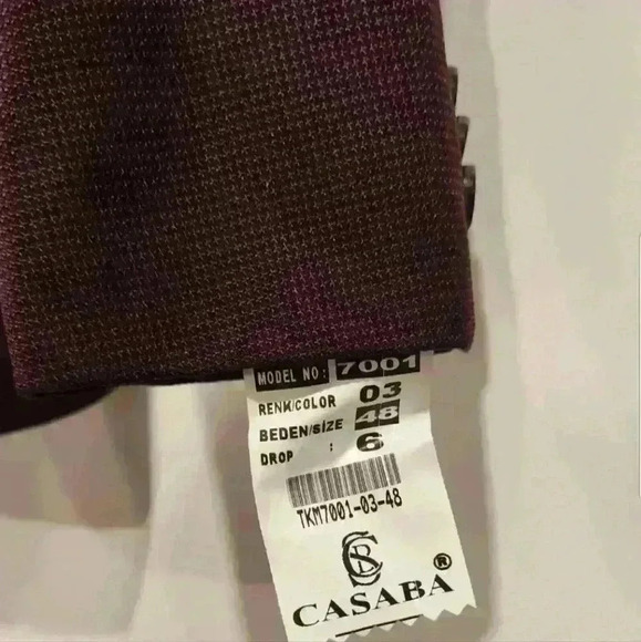 CASABA Men's Burgundy Red Fully Lined Sport Coat Jacket Blazer - Picture 7 of 8